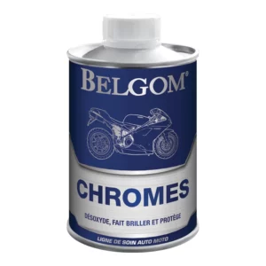 Bidon de Belgom Chrome pour désoxyder et protéger les chromes.