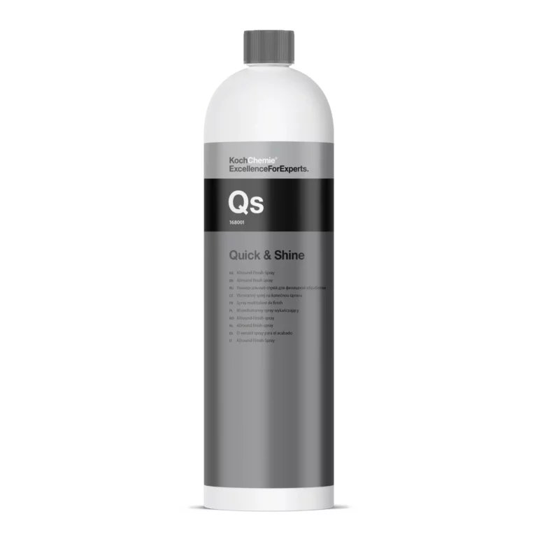 Finition rapide et brillance carrosserie avec Koch Chemie Quick & Shine dans un atelier de detailing à Morges.
