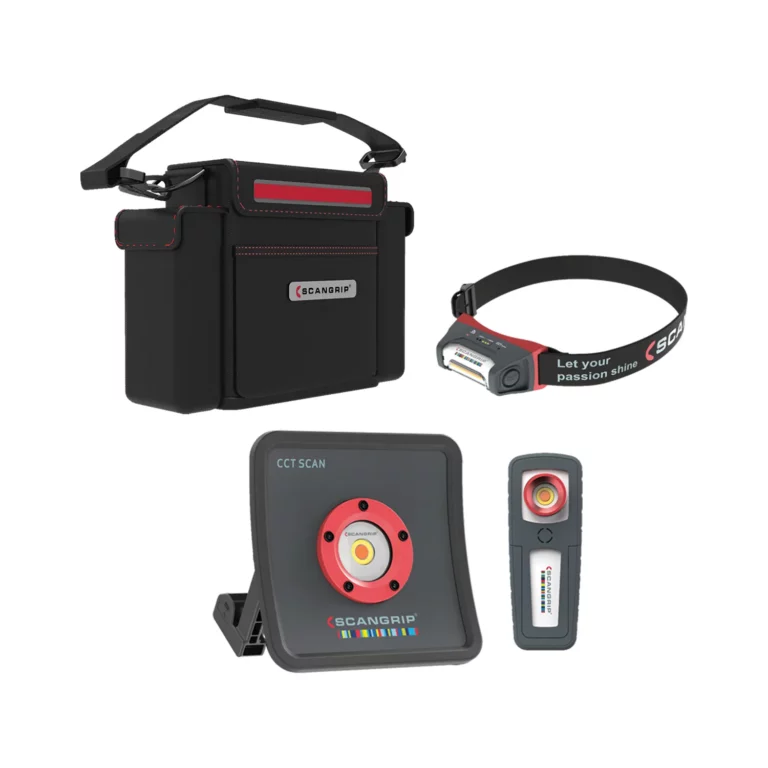 Kit de lampes d'inspection Scangrip 3 lumières pour le detailing automobile en Suisse – disponible chez Detailingstore.ch entre Lausanne et Genève.